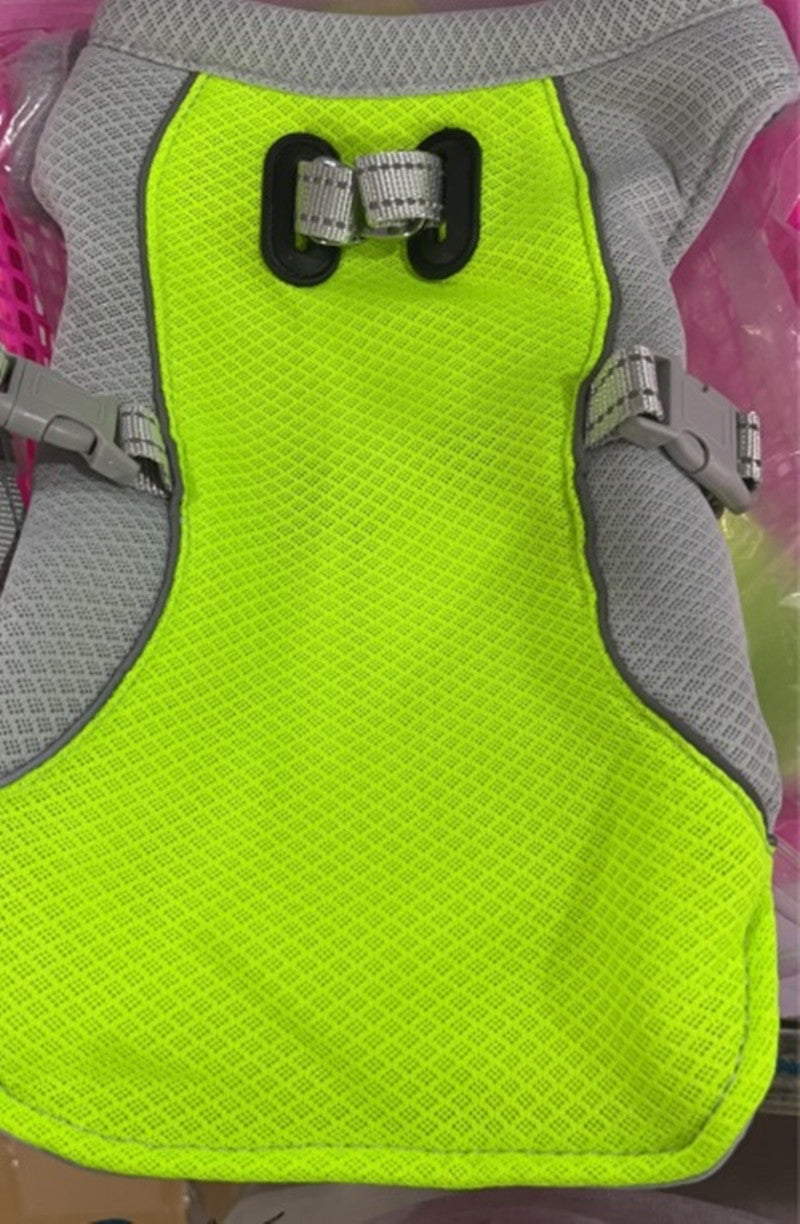 Gilet rafraîchissant chien orange respirant et réutilisable
