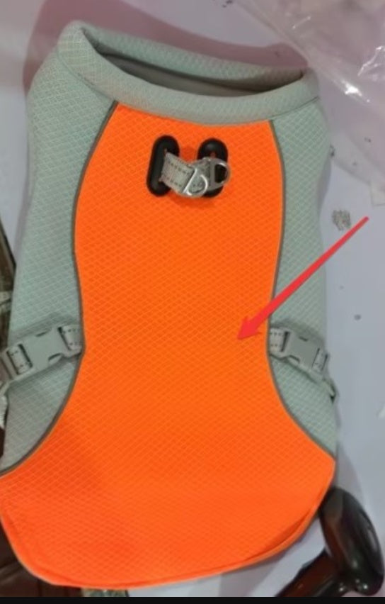Gilet rafraîchissant chien jaune avec ajustement au tour de poitrine
