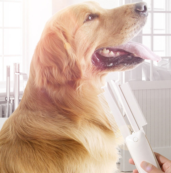 Détail des dents du peigne pliable pour animaux