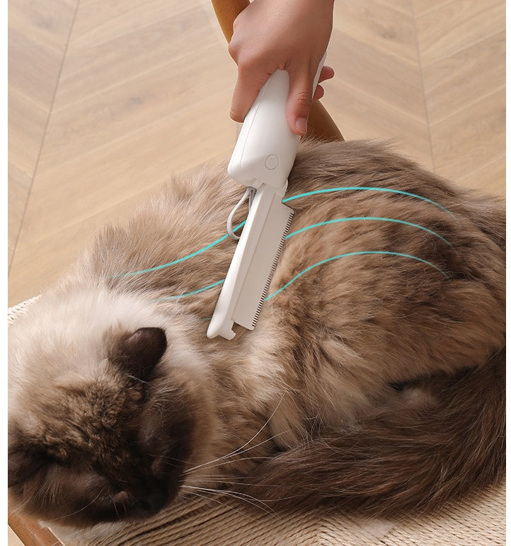 Peigne pliable rose pour chat et chien