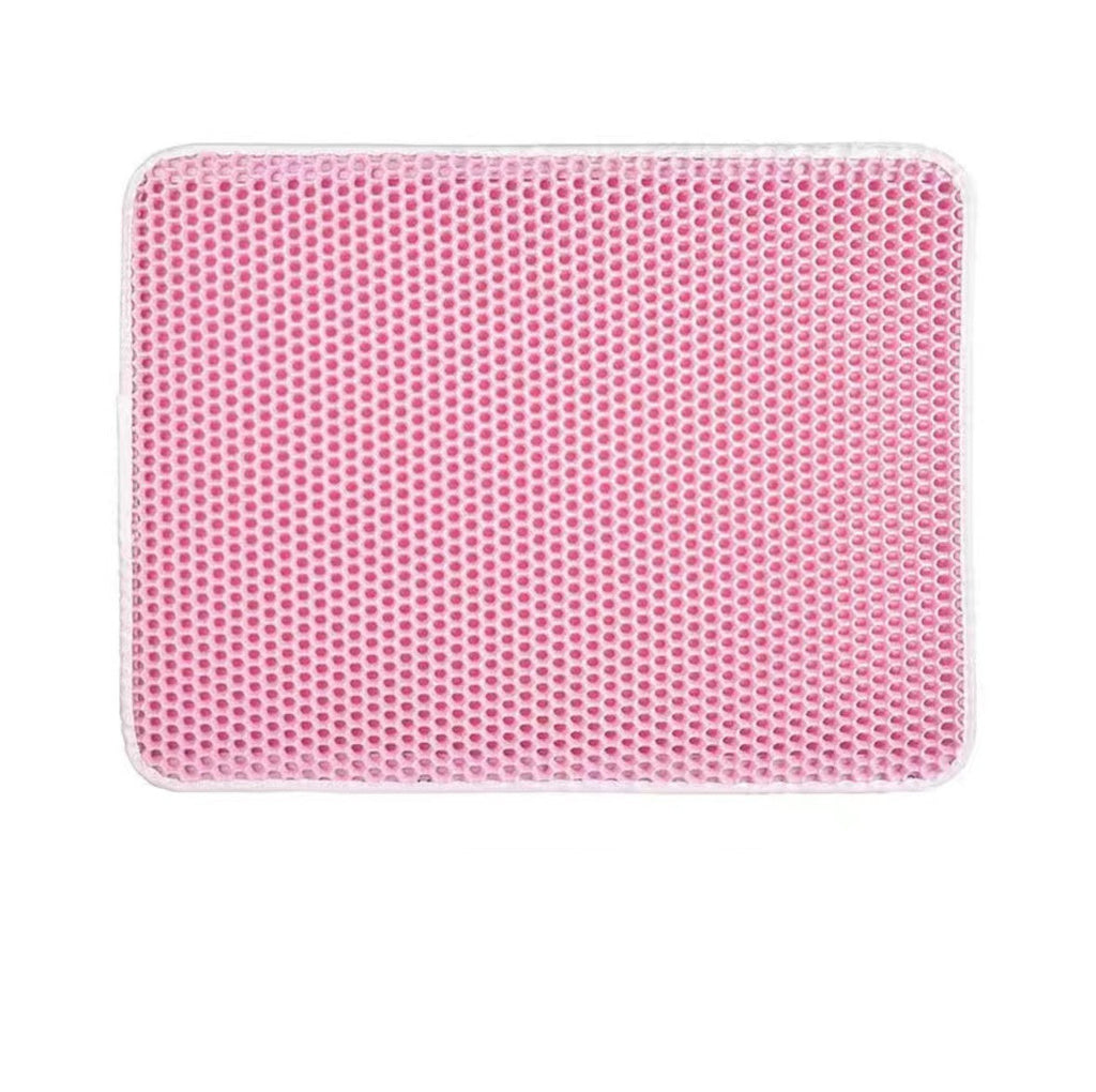 Tapis double couche pour récupérer les grains de litière