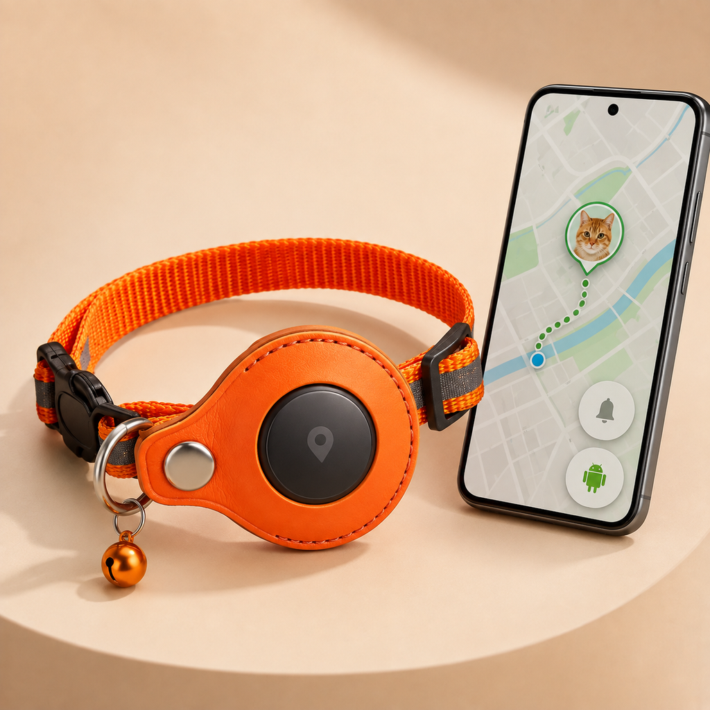 Collier GPS Chat Sans Abonnement – Compatible Apple & Android | PawConnect